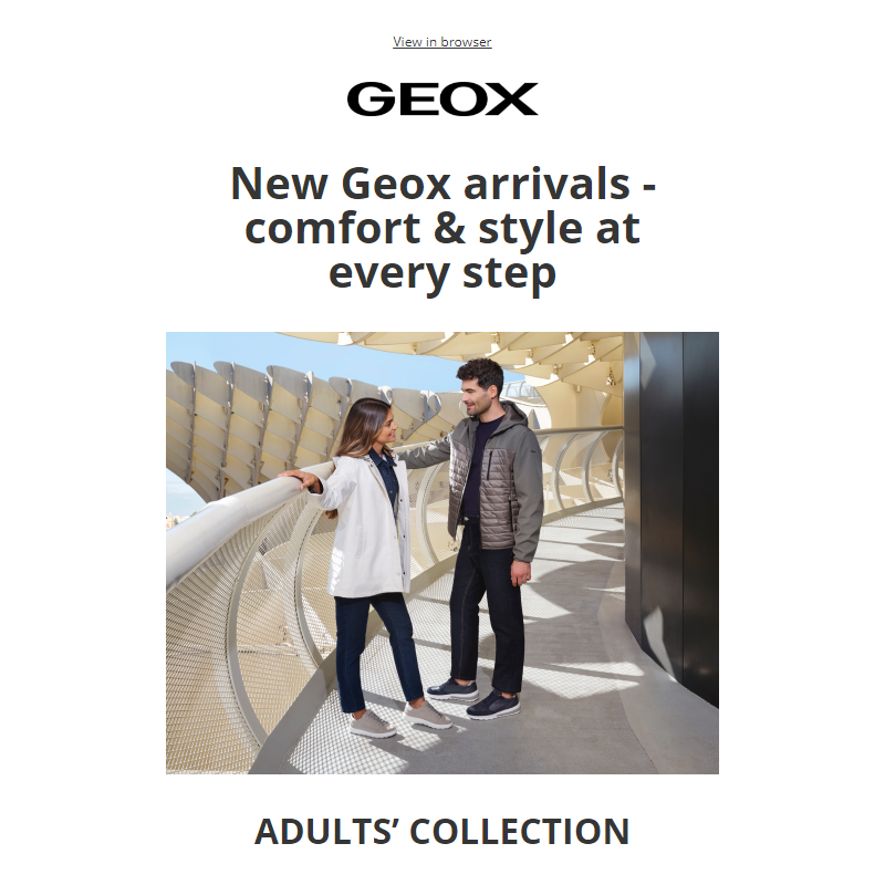 Want to change your look? Browse new Geox products