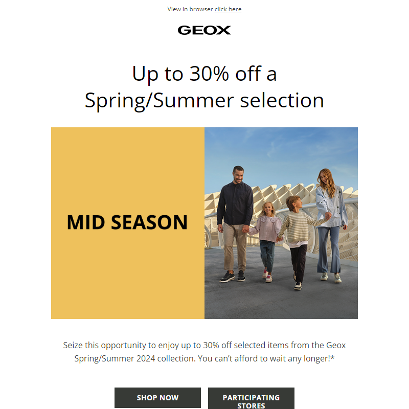 Have you already discovered the Mid-Season promo with up to 30% off?