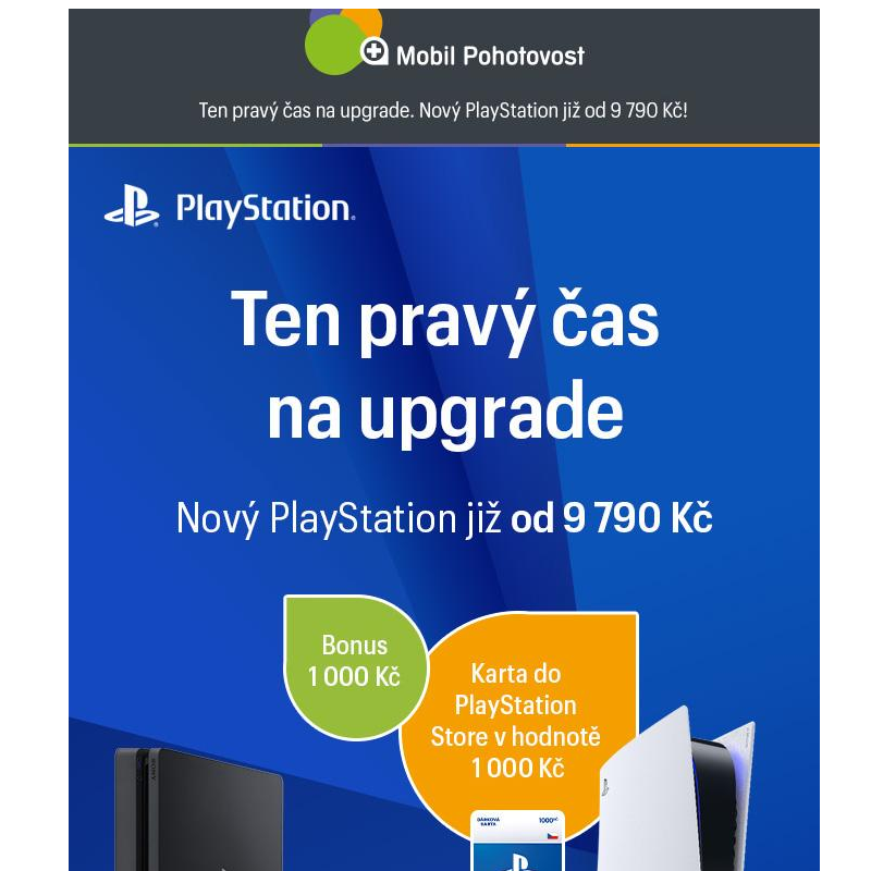 Ten pravý čas na upgrade. Nový PlayStation již od 9 790 Kč!