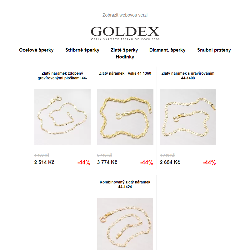 Oslnivé náramky Goldex: EXTRA 30% sleva na bestsellery letošních Vánoc!