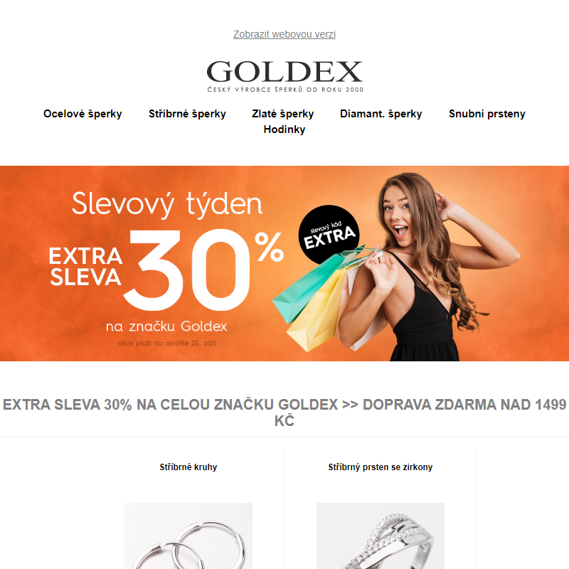 EXTRA SLEVA 30% na celou značku Goldex >> Doprava ZDARMA nad 1499 Kč