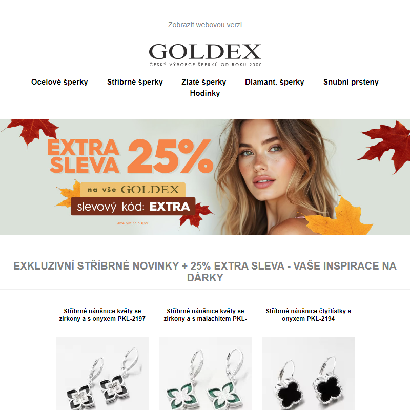 Exkluzivní stříbrné novinky + 25% extra sleva - Vaše inspirace na dárky