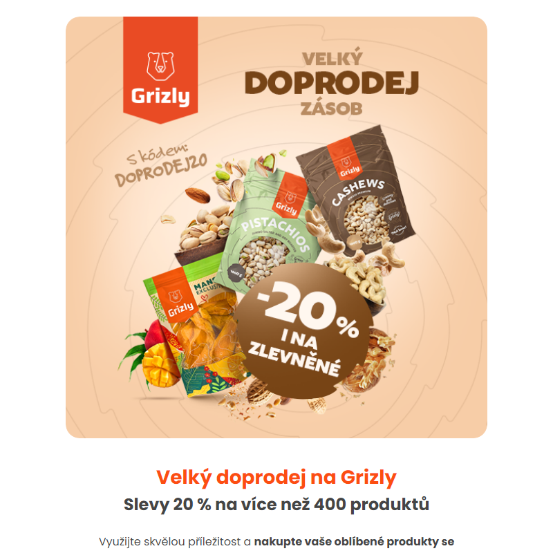 _ MEGA doprodej: Více než 400 produktů se slevami 20 %