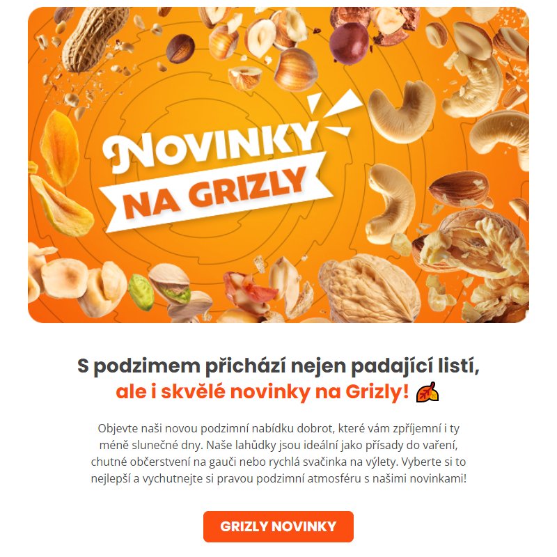 Speciálně pro vás: Nové produkty na Grizly, které si zamilujete _