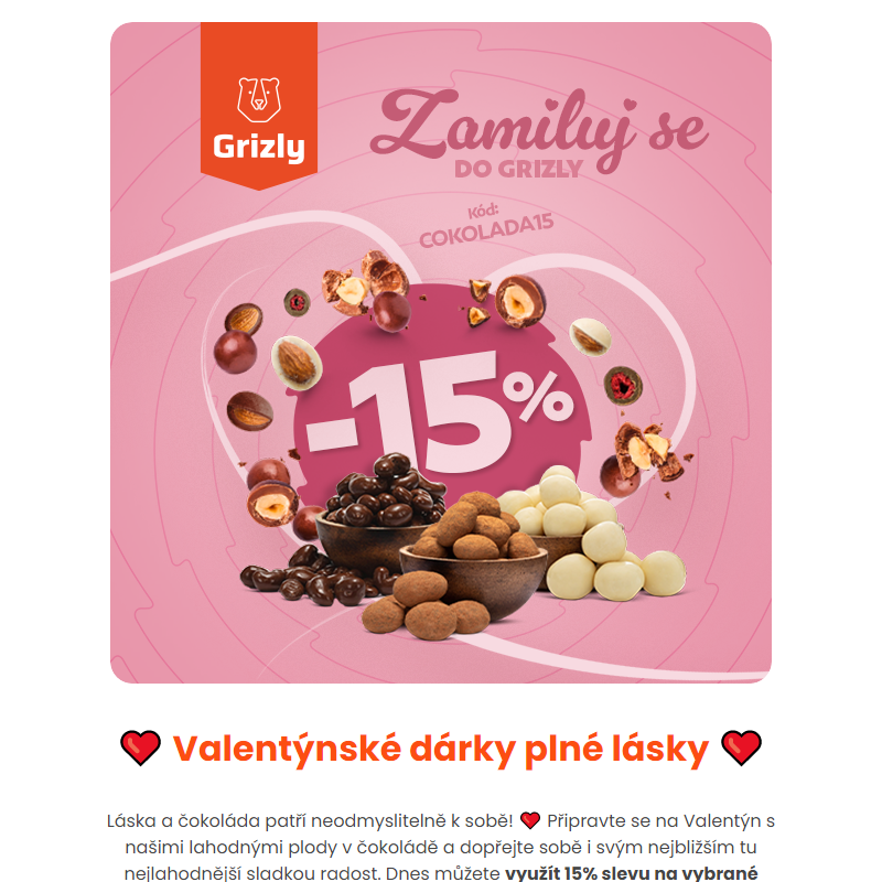 Láska prochází žaludkem – sleva 15 % na sladké potěšení! __