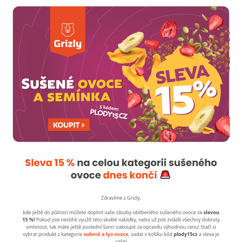 _ Pospěšte si, ještě dnes můžete využít slevu 15 % _