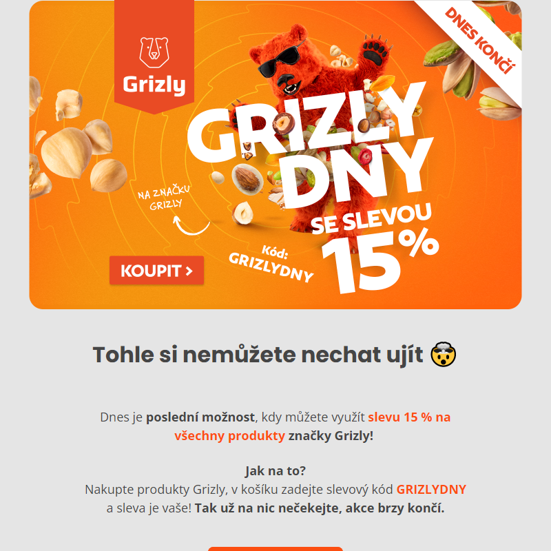 Poslední šance: Sleva 15 % brzy končí! _