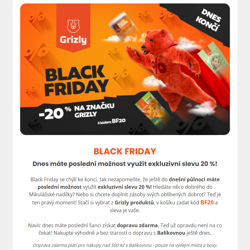 _ BLACK FRIDAY dnes končí! Poslední šance využít 20% slevy