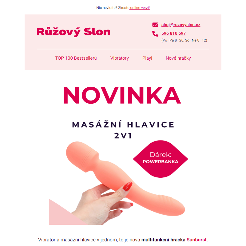 Masážní hlavice s vibrátorem | Novinka + dárek