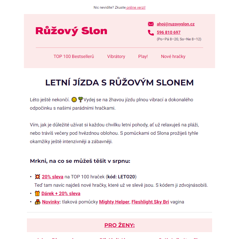 Letní jízda se Slonem vrcholí – 20% sleva na 100 nej hraček