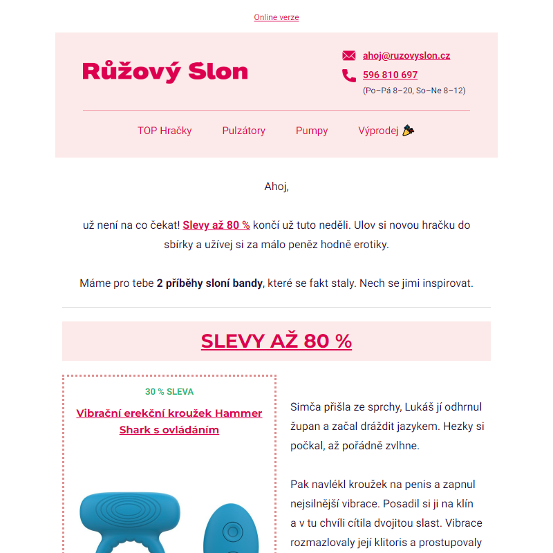 Slevy až 80 % – už jen do neděle