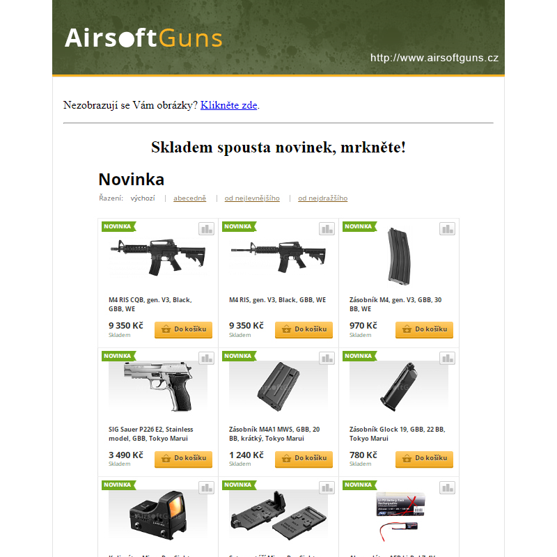 Nové zboží AirsoftGuns