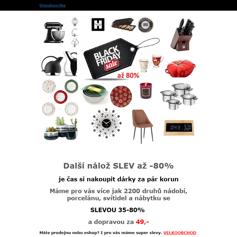 Black Friday az -80% a dárek