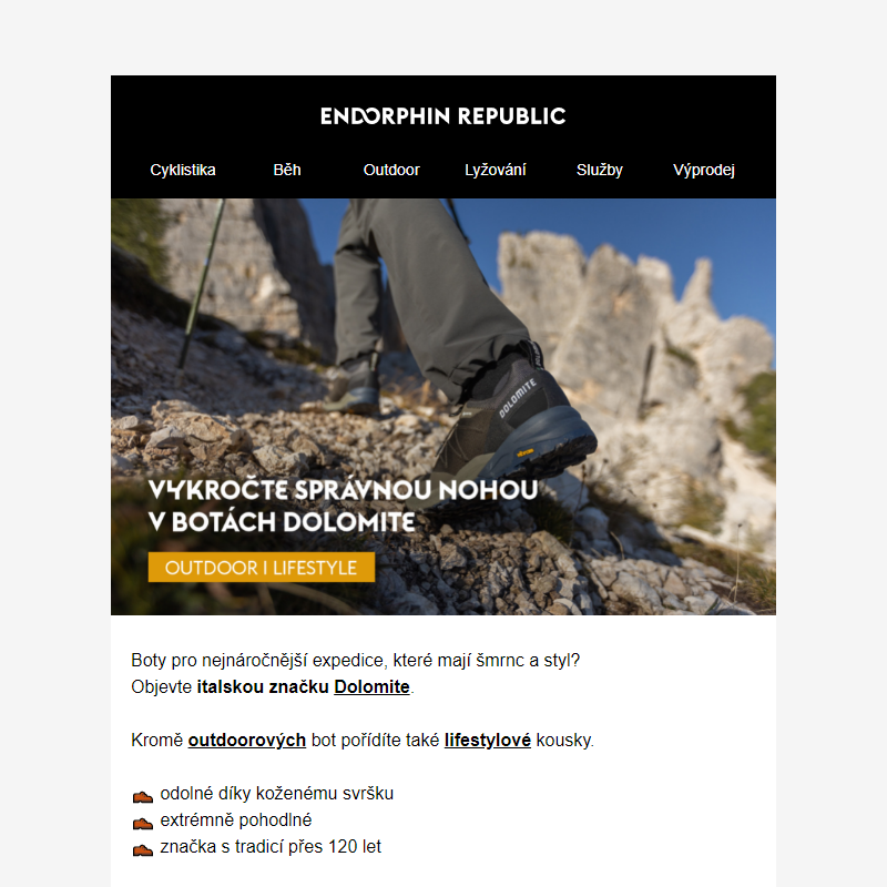 Vsaďte na kvalitu v podobě bot Dolomite