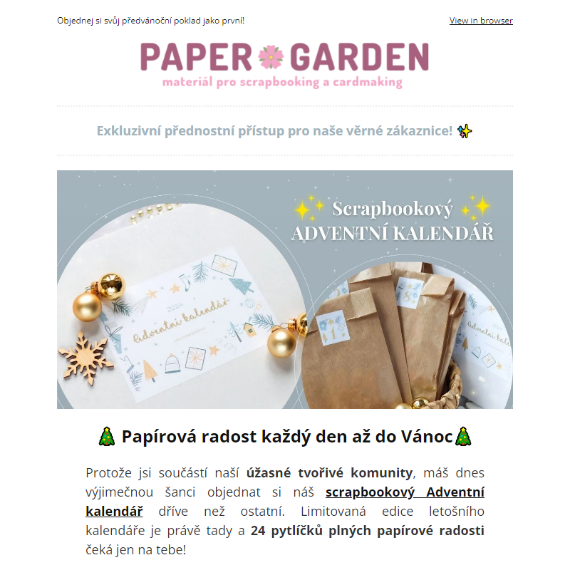 _ Náš scrapbookový ADVENTNÍ kalednář je tu! _