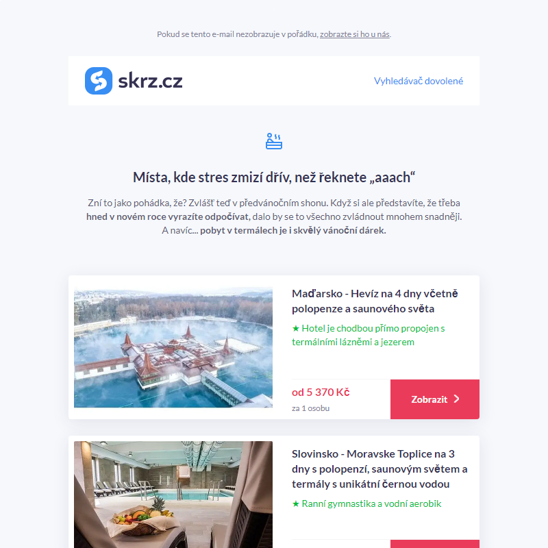 Termální lázně pro dokonalý odpočinek (i na Silvestra) _