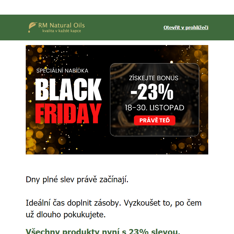 _ BLACK FRIDAY I Slevy na všechno