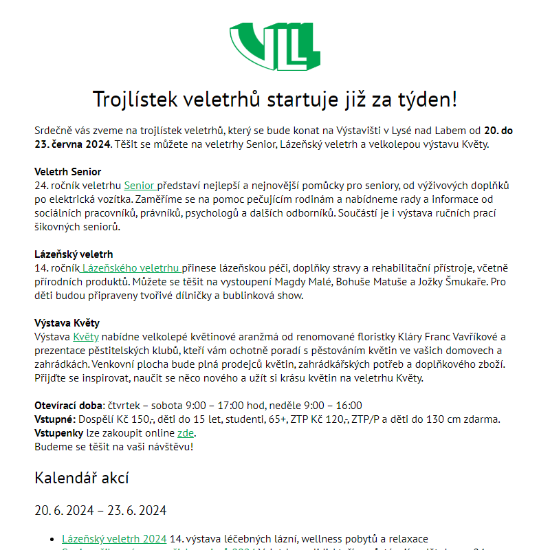 Trojlístek veletrhů startuje již za týden!