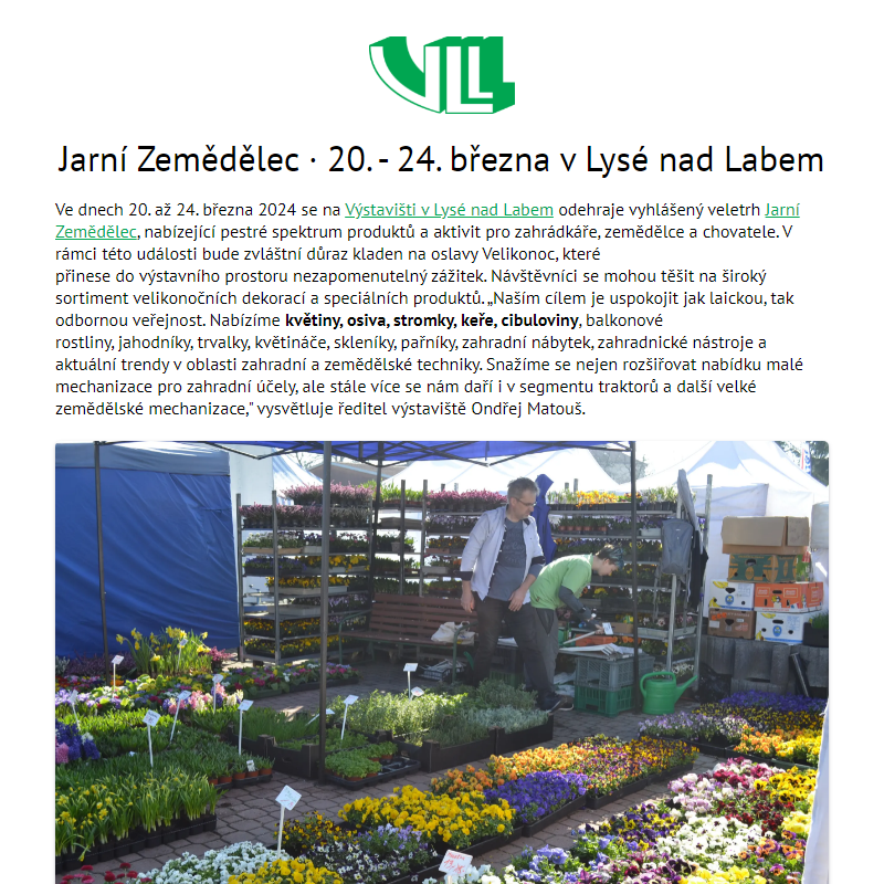 Jarní Zemědělec · 20. - 24. března v Lysé nad Labem