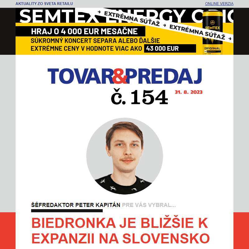 Tovar&Predaj č. 154: Biedronka je bližšie k expanzii na Slovensko... a ďalšie správy