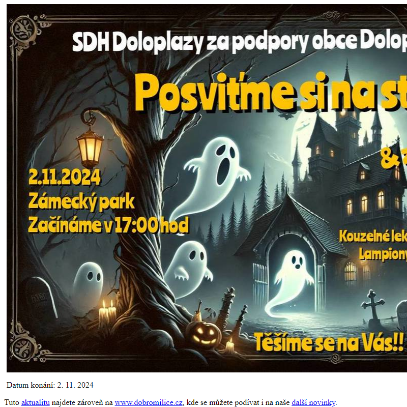 Posviťme si na strašidla v Doloplazech