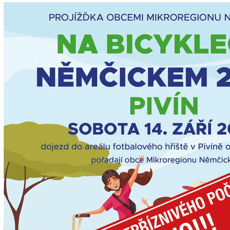 Na bicyklech Němčickem ZRUŠENO