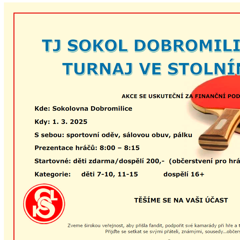 Turnaj ve stolním tenise