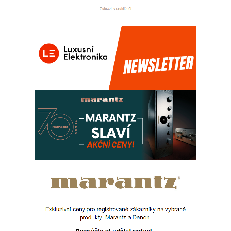 Marantz slaví 70 let = akční ceny