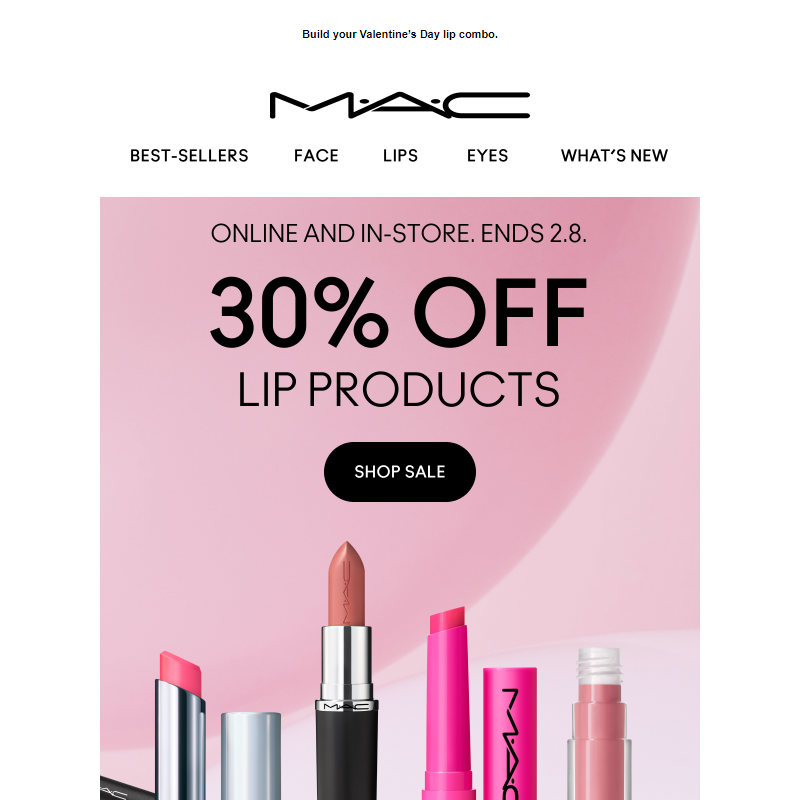 Don’t miss 30% OFF iconic lip products _