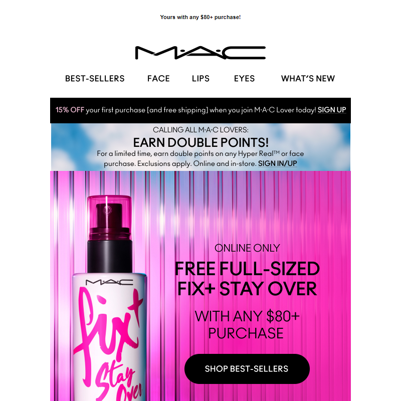 Want a FREE Fix+ Stay Over Setting Spray?