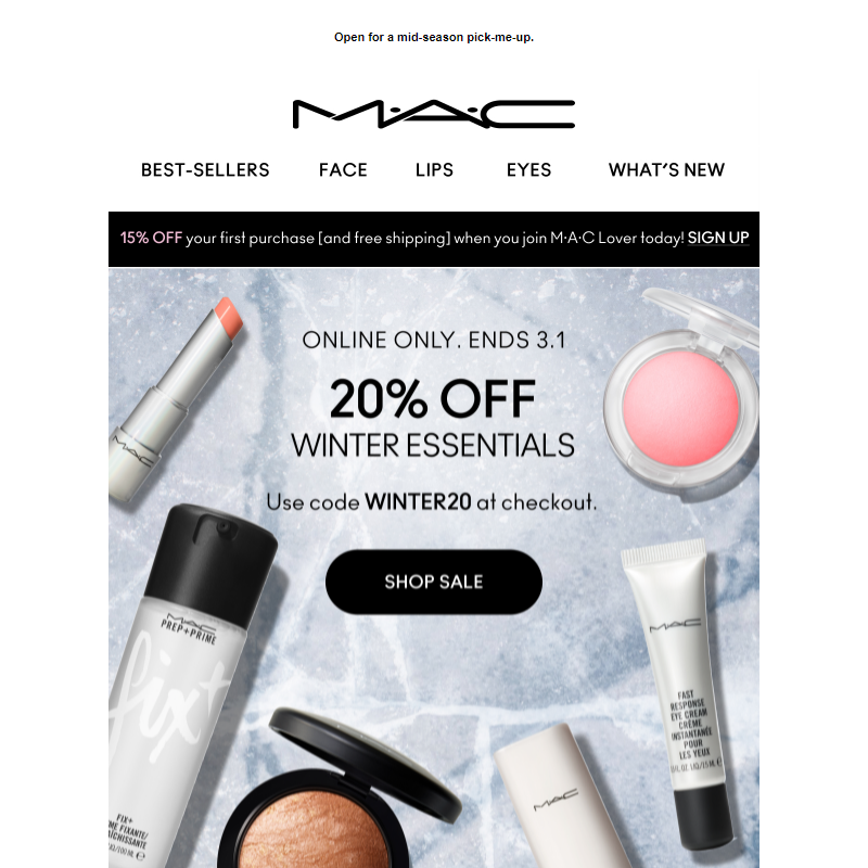 Exclusive offer: 20% off winter must-haves + a FREE gift!