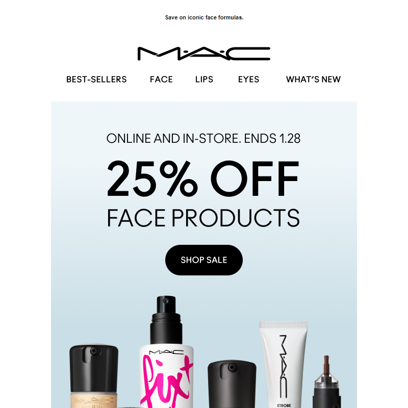 25% OFF foundations, blushes + more!