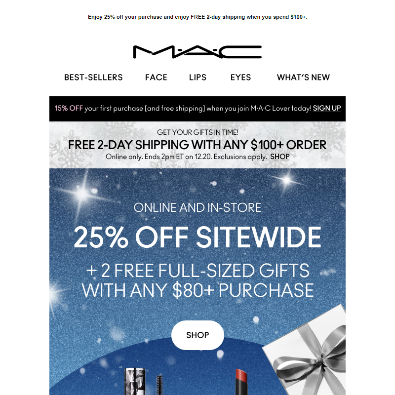 Save on M·A·C Artists’ top winter picks!