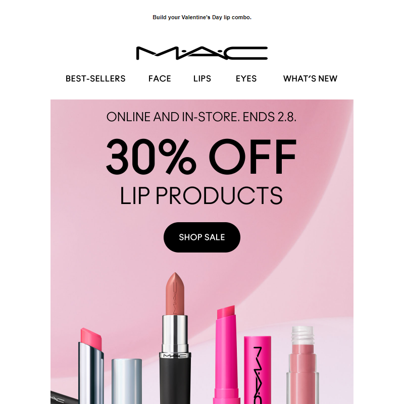 Get 30% OFF iconic lip products _