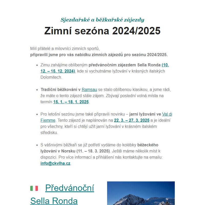 Zimní sezóna 2024/2025 _