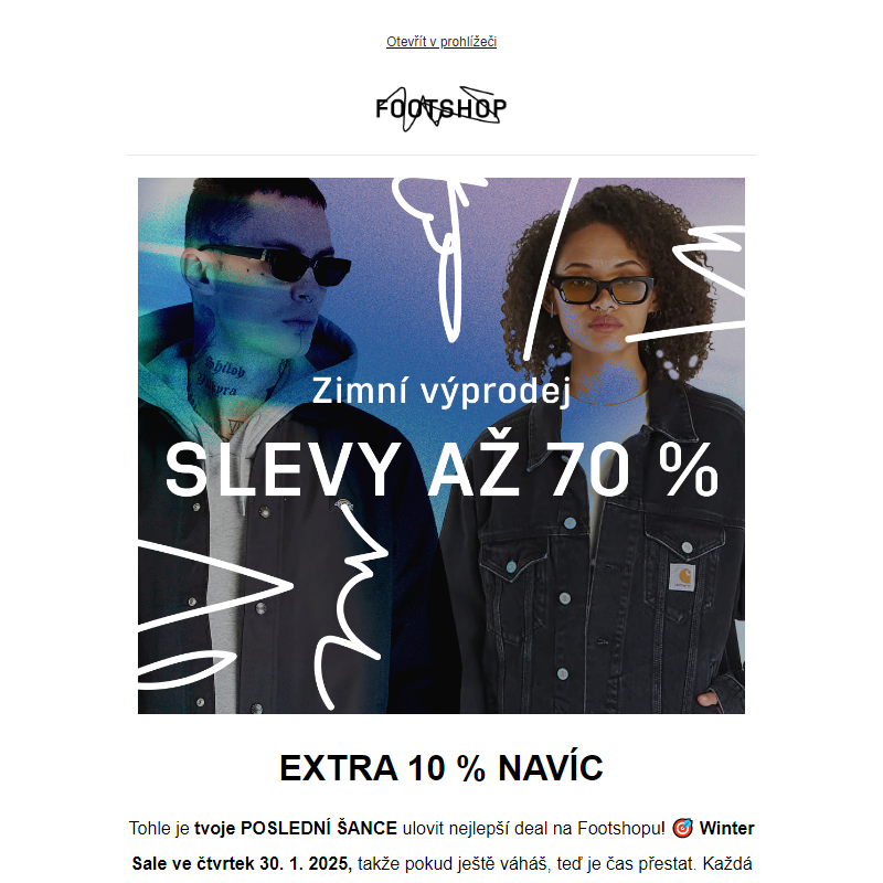 Slevy až 70 % + 10 % EXTRA sleva navíc _