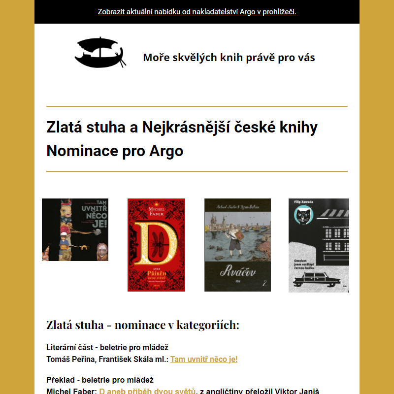 __ Zlatá stuha a Nejkrásnější české knihy