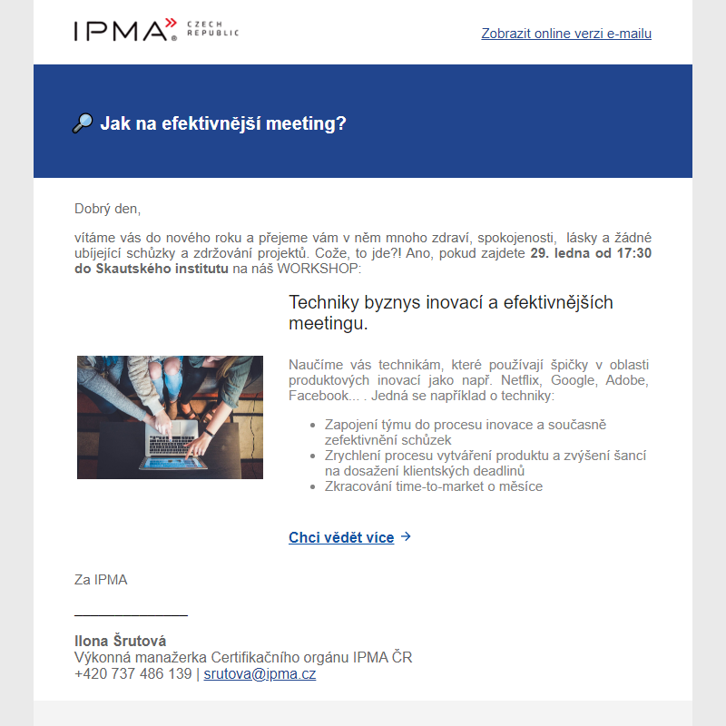 _ IPMA CZ:  Jak na efektivnější meeting?