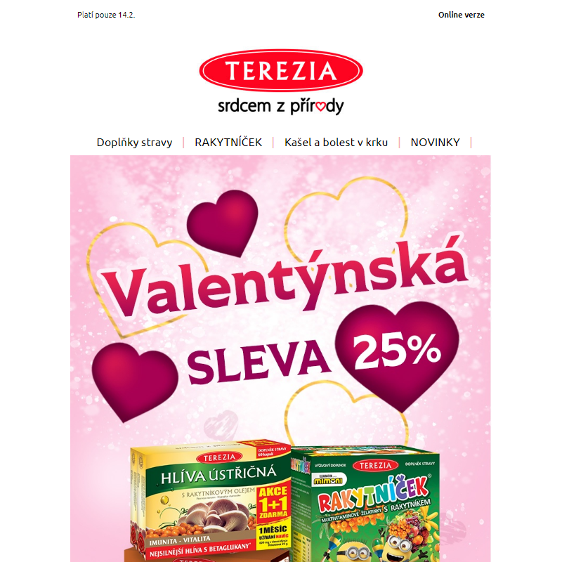 Valentýnská sleva 25 % _