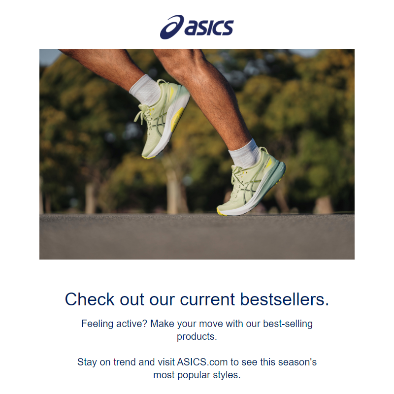 See what's trending at ASICS.com.