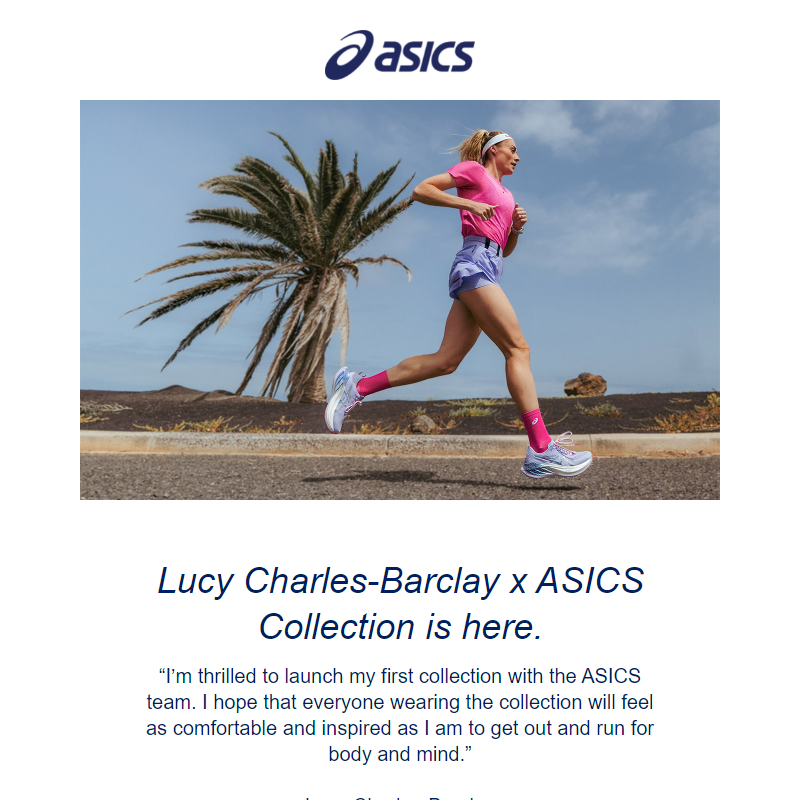 Lucy Charles-Barclay x ASICS Collection is here.