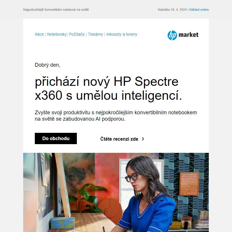 Nový HP Spectre x360 s podporou AI