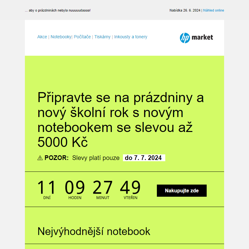 [_-5000 Kč] Notebooooky ke konci školy...