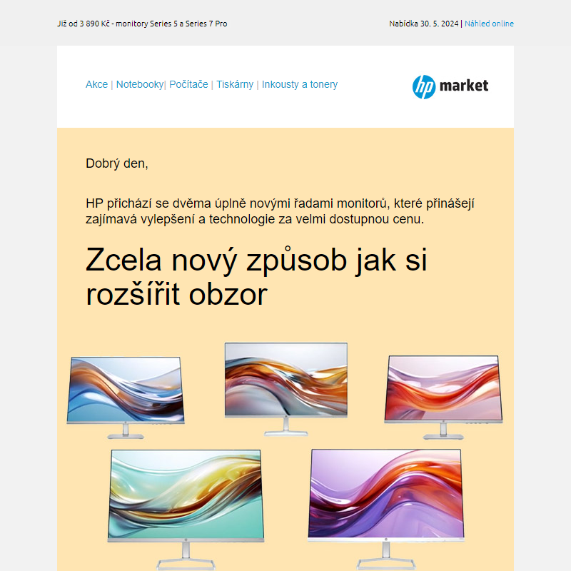 Přichází nová generace monitorů HP