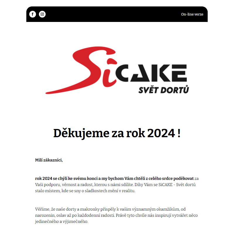 Děkujeme Vám za rok 2024!