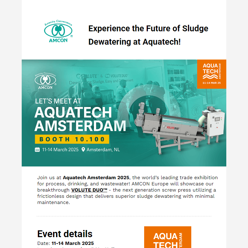 _ See the VOLUTE DUO™ RVP-501 in Action at Aquatech Amsterdam 2025