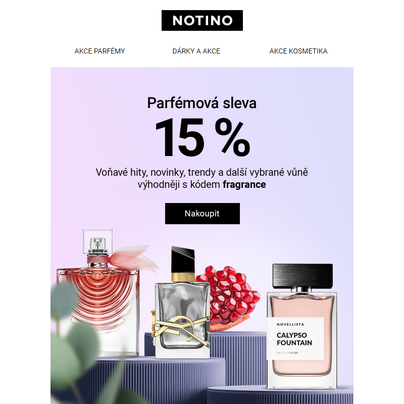 15% sleva na oblíbené parfémové hity, novinky a trendy!