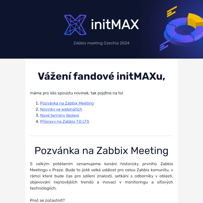 Pozvánka na Zabbix meeting Czechia 2024