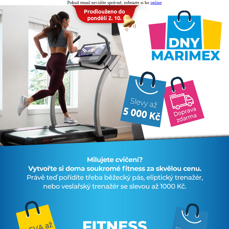 _ DNY MARIMEX: 1000 Kč na nákup fitness vybavení _