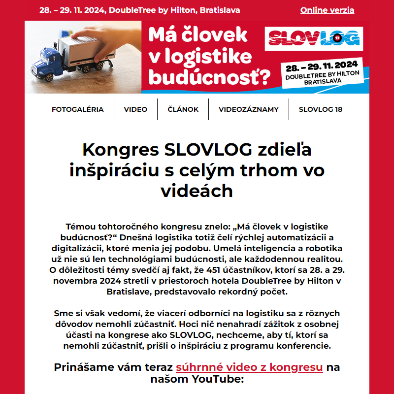 Prežite znovu SLOVLOG 17 v kocke vo videu